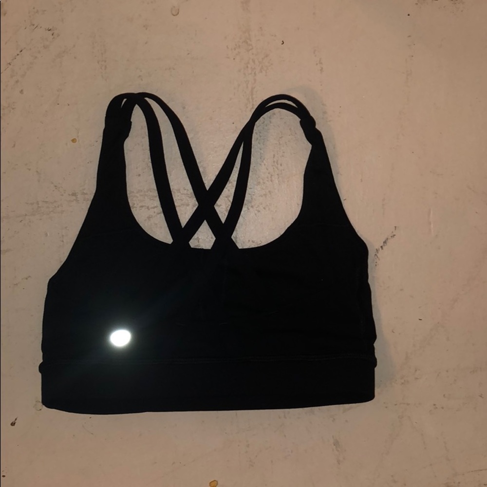 Black lululemon energy sports bra